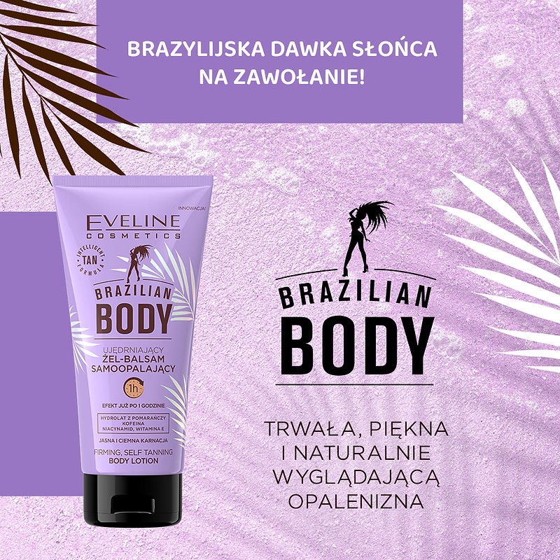 Eveline Brazilian Body Ujędrniający Żel-Balsam Samoopalający 150ml