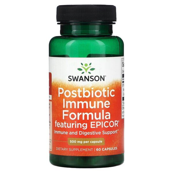 Swanson Postbiotic Immune Formula Featuring EpiCor 60 Capsułek
