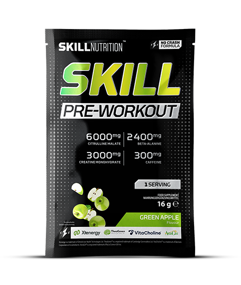 Skill Nutrition Skill Pre-Workout 16g Zielone Jabłko na Energię i Skupienie