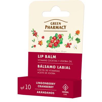 Green Pharmacy Lip Balm Lingonberry and Cranberry 3.6g