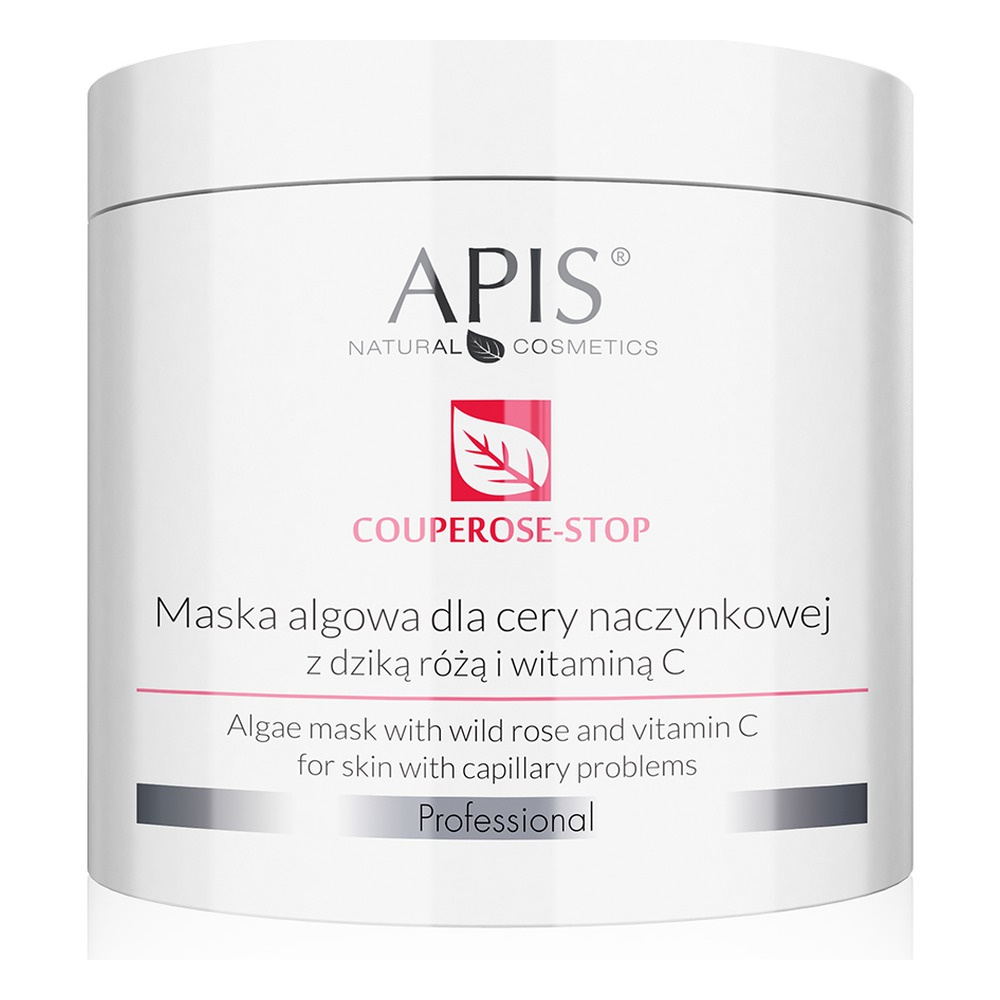 Apis Professional Couperose Stop Maska Algowa z Dziką Różą i Witaminą C dla Cery Naczynkowej i Wrażliwej 200g