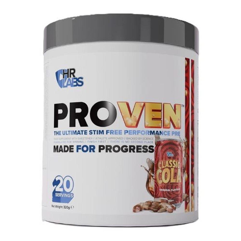 HR Labs Proven Przedtreningówka bez stymulantów, Klasyczna Cola 320g