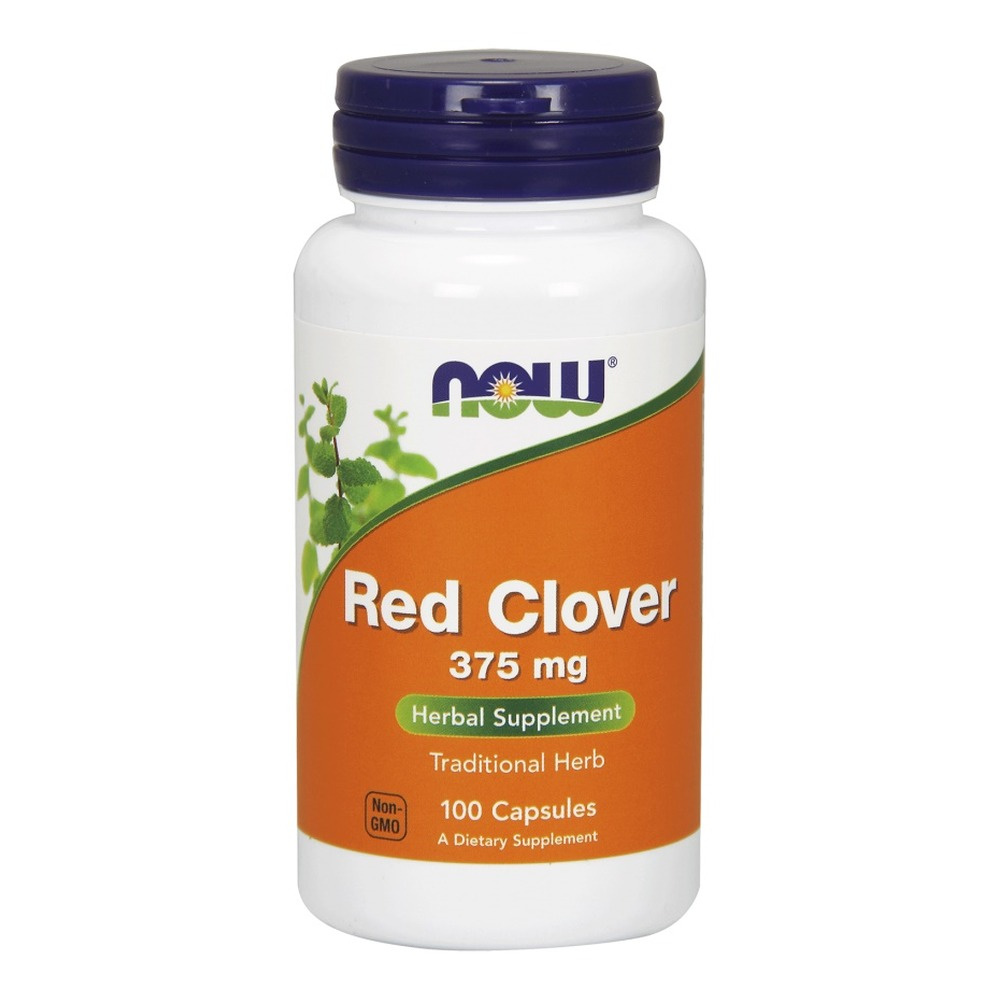 NOW Foods Red Clover 375mg For Menopause Support 100 Caps