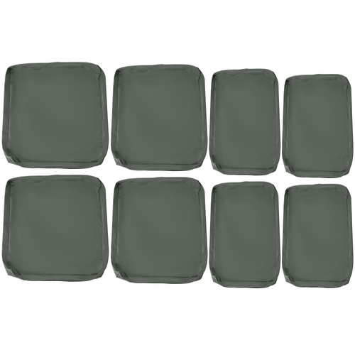 Outsunny  Replacement Cushion Cover Garden Rattan Patio Furniture Seat Cover Polyester Outdoor Deep Grey- No Cushion Included