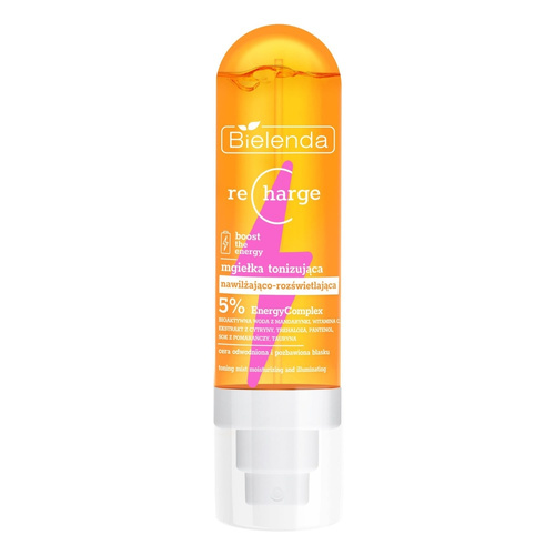 Bielenda Recharge Boost The Energy Moisturizing - Brightening Toning Mist for Dehydrated, Dull Skin 100ml