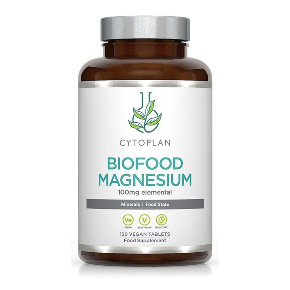 Cytoplan Biofood Magnesium Food-Based Supplement For Energy Muscle and Nervous System Support 120 Vegan Tabs