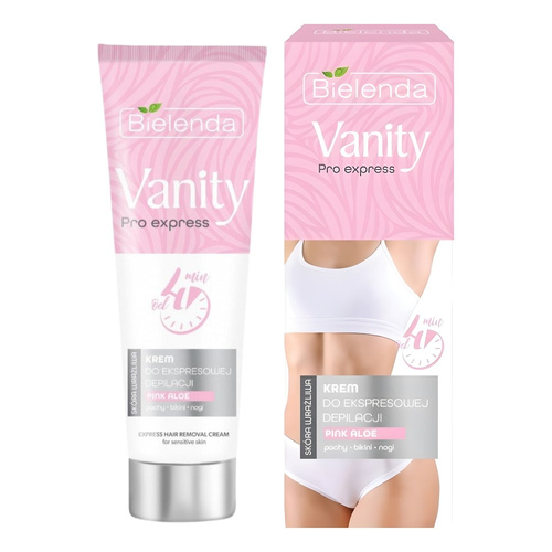 Bielenda Vanity Pro Krem do Ekspresowej Depilacji dla Skóry Wrażliwej Pink Aloe 75ml