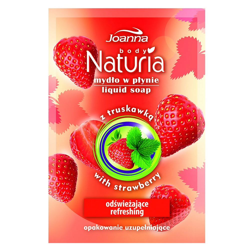 Joanna Naturia Body Refill Odświeżające Mydło w Płynie Truskawka 300ml
