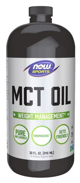 Now Foods MCT Oil Pure Liquid Source of Instant and Lasting Energy Supports Physical and Mental Effort 946ml
