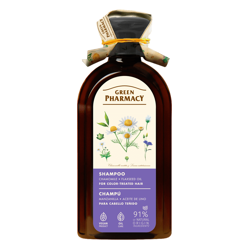 Green Pharmacy Shampoo for Weak and Damaged Hair with Chamomile Extract and Linseed Oil 350ml