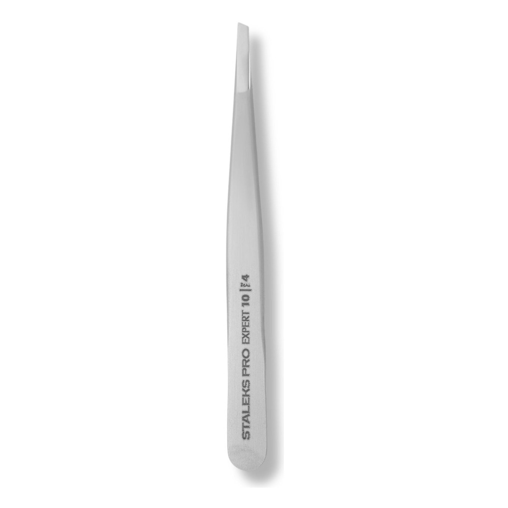 Staleks Pro Expert 10 Type 4 Eyebrow Tweezers Narrow Beveled Edges 1pc