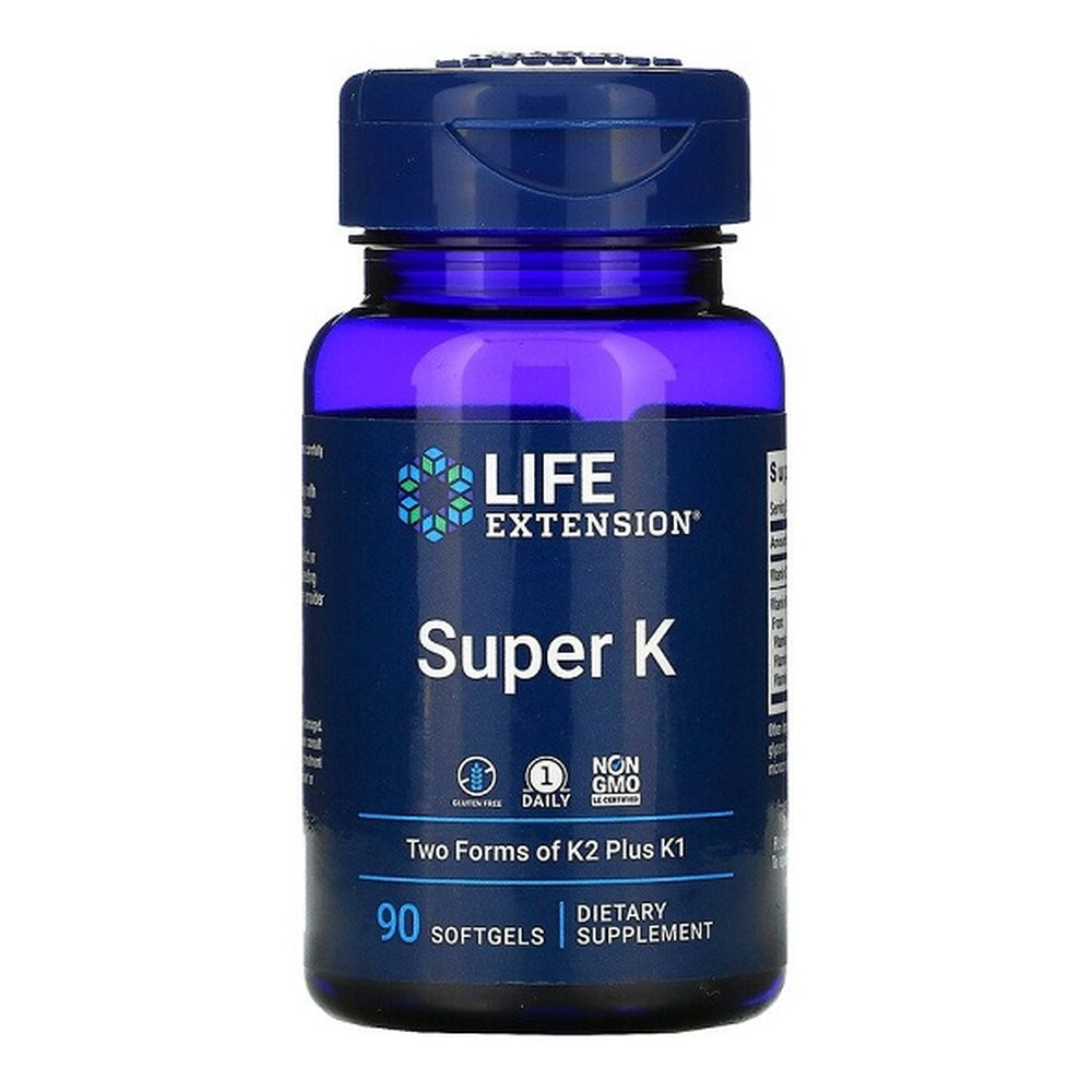 Life Extension Super K Vitamin K Complex For Healthy Bones and Arteries 90 Softgels