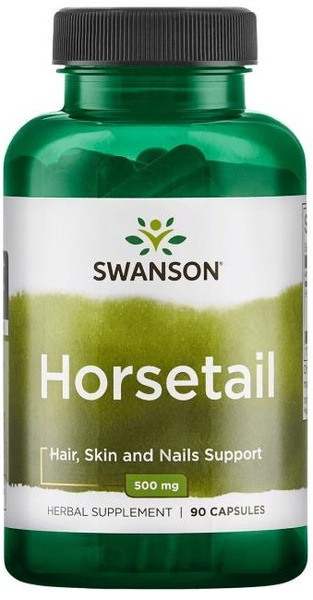 Swanson Horsetail 500mg Skrzyp Wzmacnia Włosy Skórę i Paznokcie 90 Kapsułek