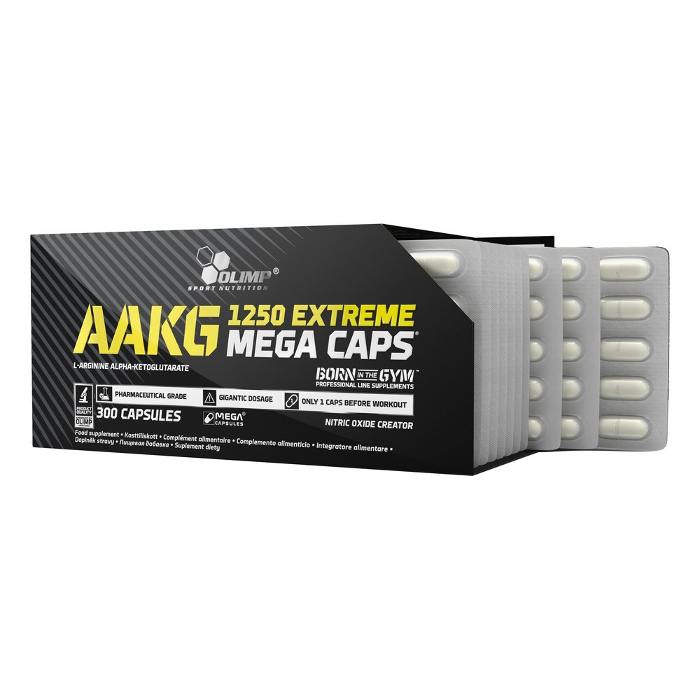 Olimp Nutrition AAKG Extreme Mega Caps with 1250 mg of Arginine for Men 300 Caps