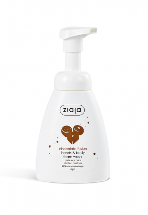 Ziaja Chocolate Fusion Bubble Washing Foam for Body and Hands with Praline Scent 250ml