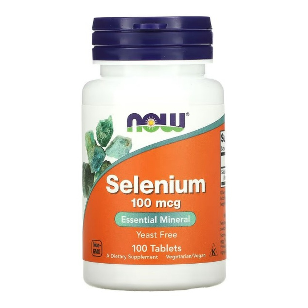 Now Foods Selenium 100mcg Selenium Supports Immune System Health Hair Skin & Nails 100 Tablets