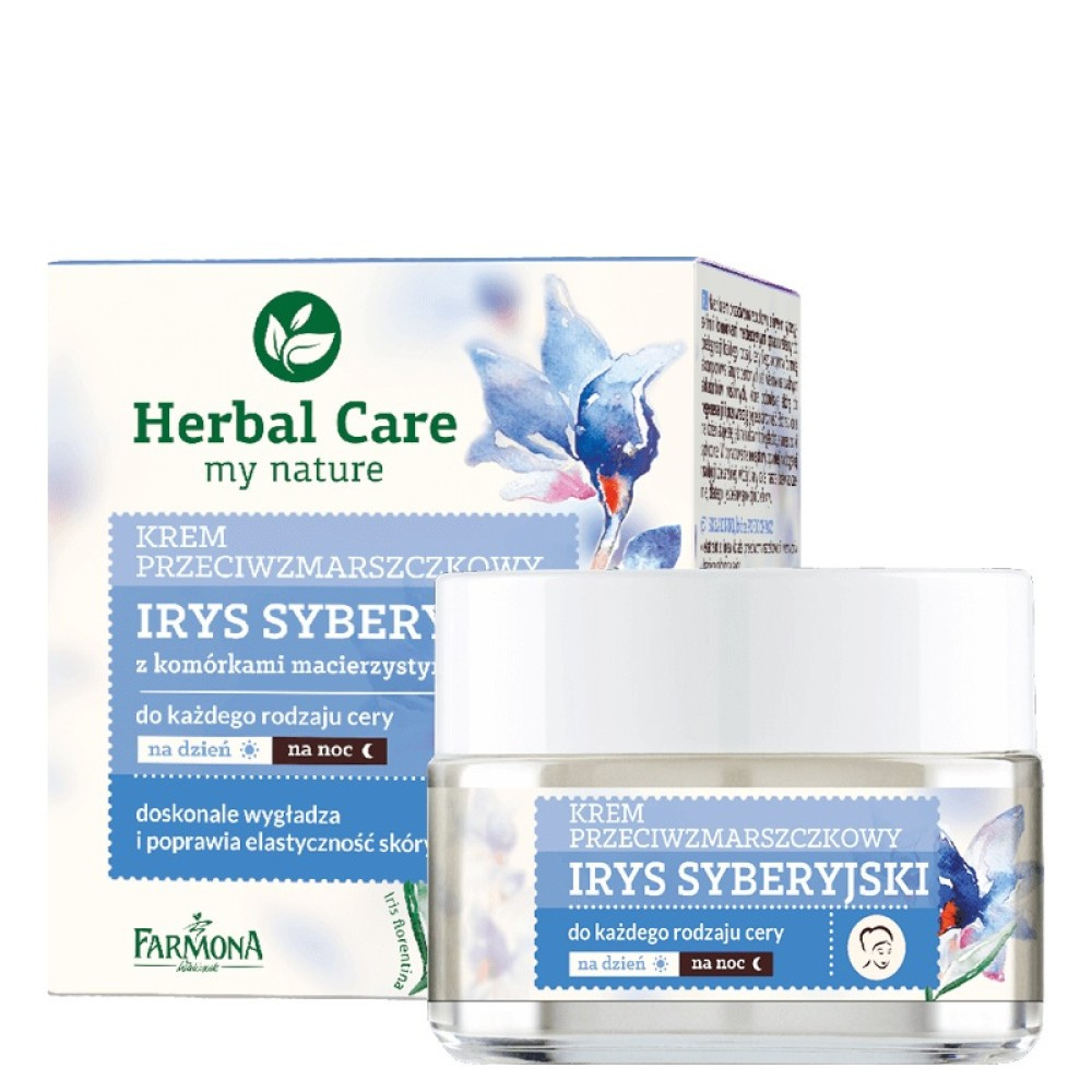 Farmona Herbal Care Krem Przeciwzmarszczkowy z Irysem Syberyjskim i Komórkami Macierzystymi  50ml