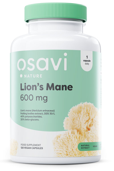 Osavi Lion's Mane 600mg 120 vegan caps for brain support