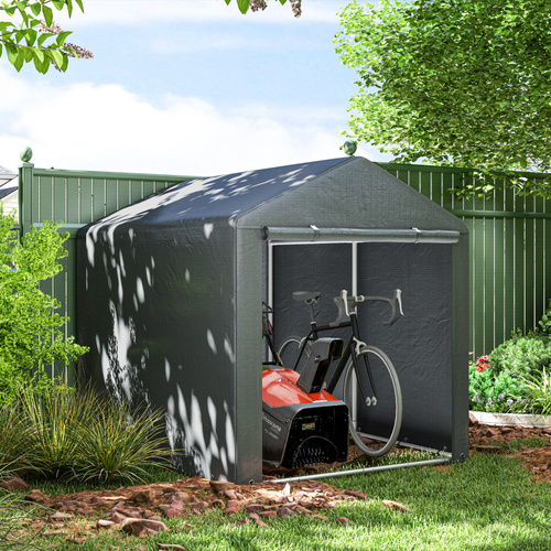 Outsunny 2.2 x 1.6 m Outdoor Storage Tent, with Accessories - Dark Grey