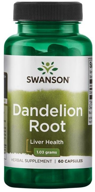 Swanson Dandelion Root Mniszek Lekarski 515mg 60 Kapsułek