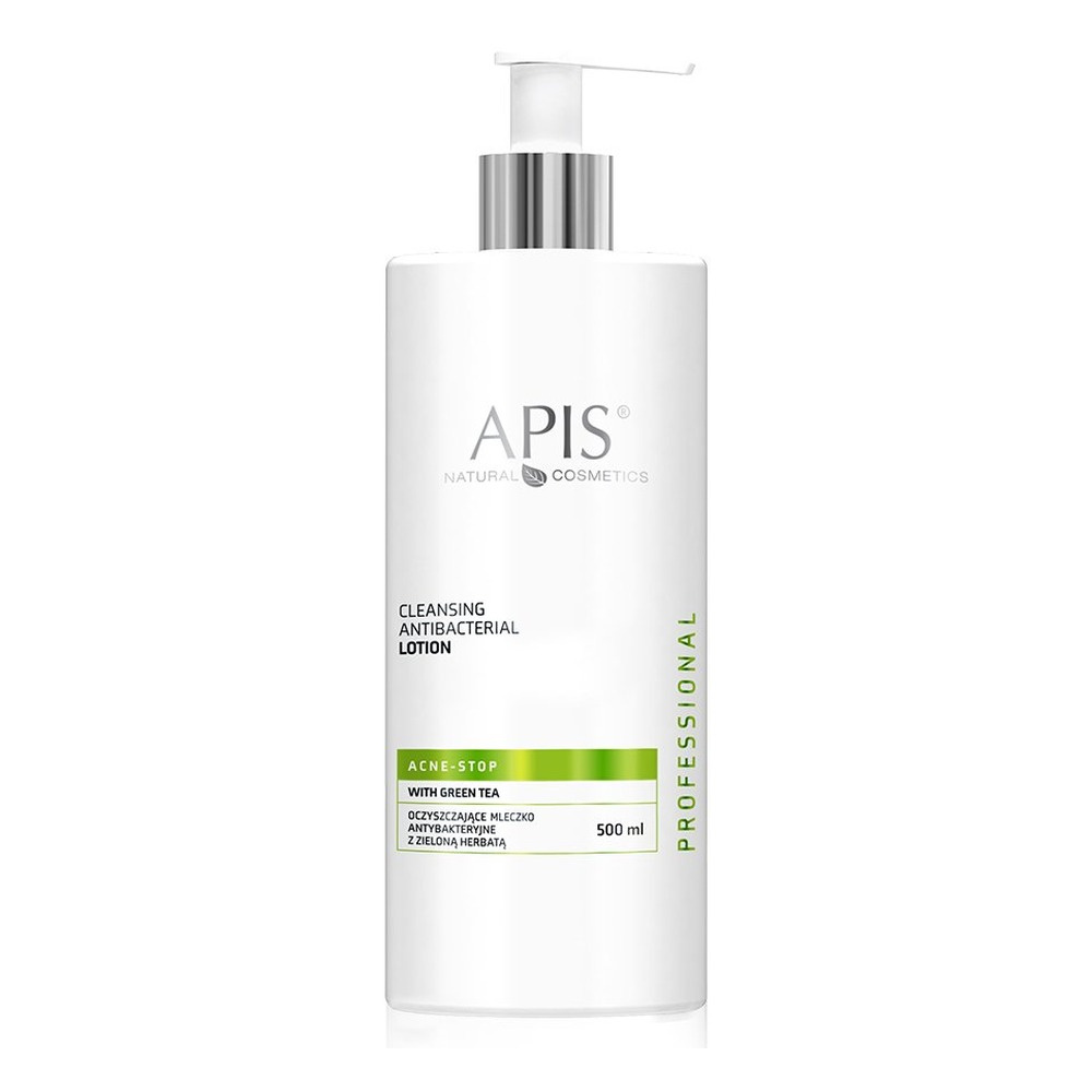 Apis Professional Acne Stop Oczyszczające Mleczko Antybakteryjne z Zieloną Herbatą dla Skóry Trądzikowej Tłustej i Mieszanej 500ml