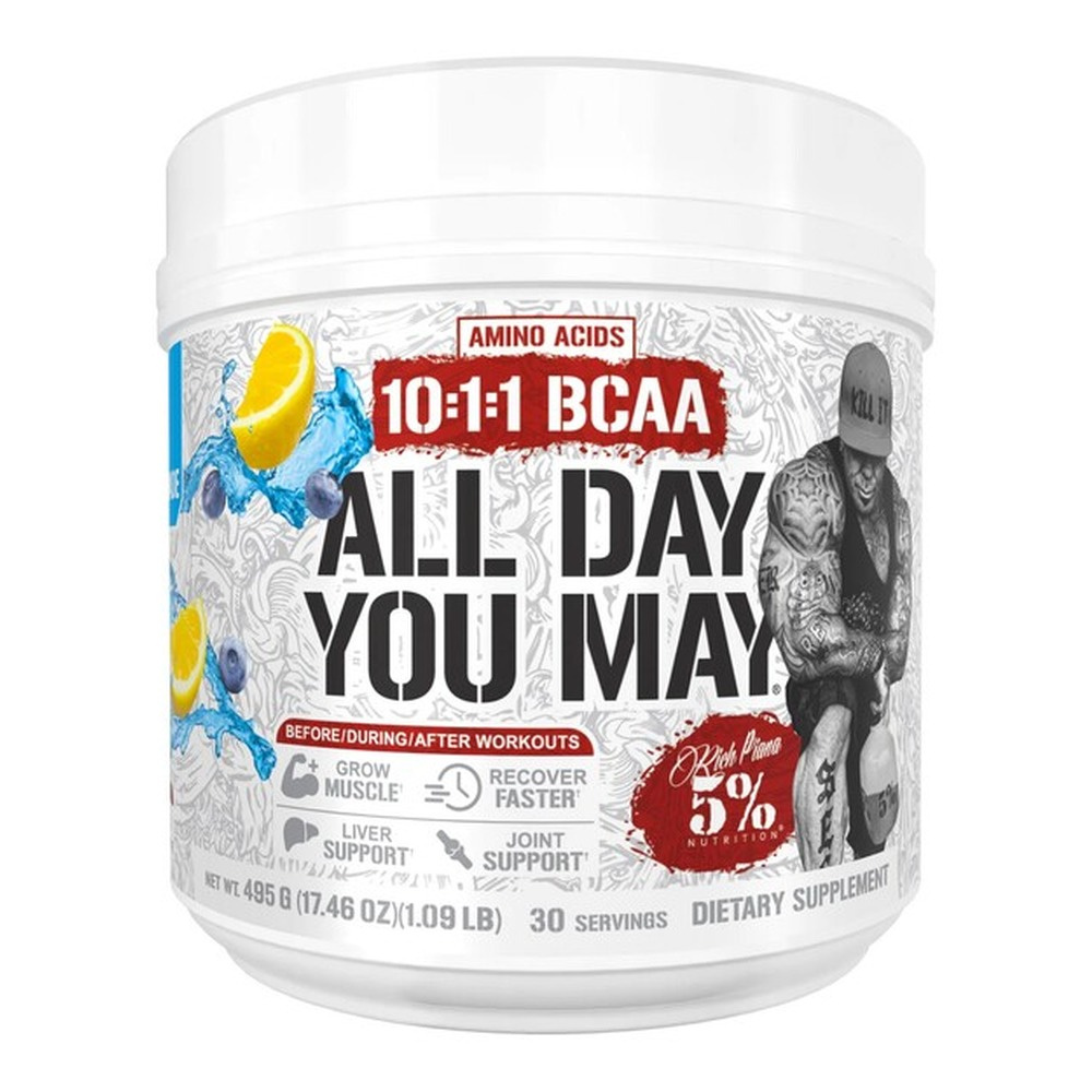5% Nutrition AllDayYouMay Legendary Series, Borówka i lemoniada 495g