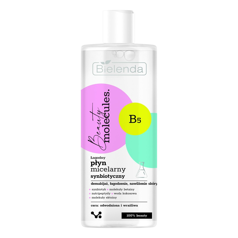 Bielenda Beauty Molecules Łagodny Synbiotyczny Płyn Micelarny dla Skóry Odwodnionej i Wrażliwej 500ml