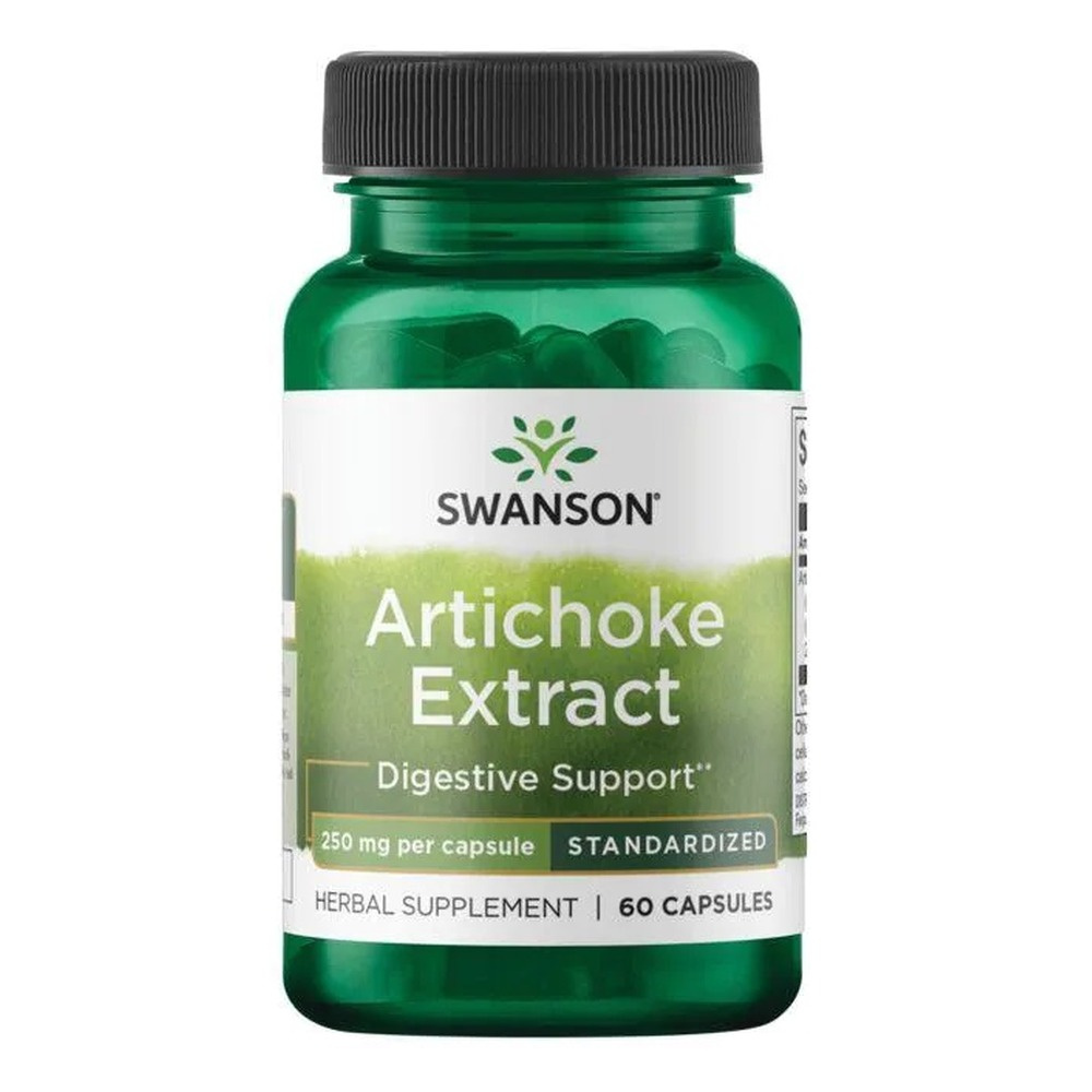 Swanson Artichoke Extract 250mg Karczoch Zdrowie Układu Trawiennego 60 Kapsułek