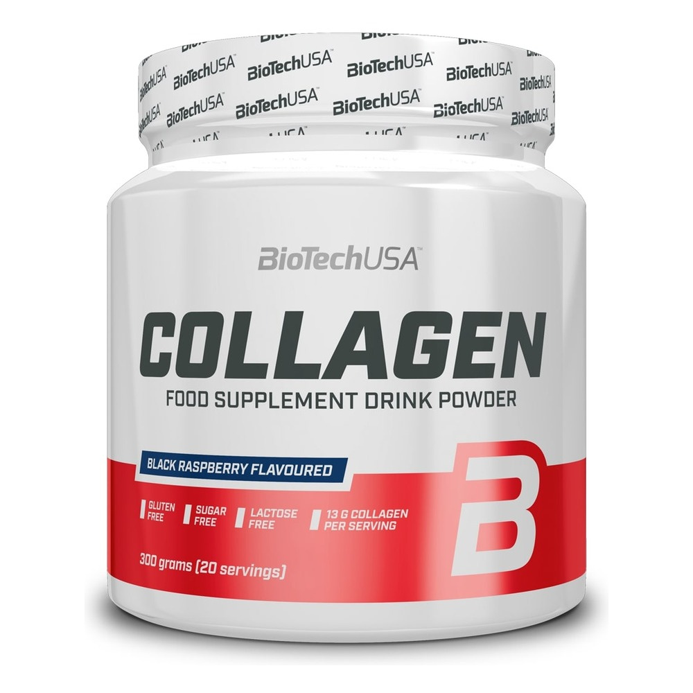 BioTechUSA Collagen Proszek do napoju, Czarna Malina 300g