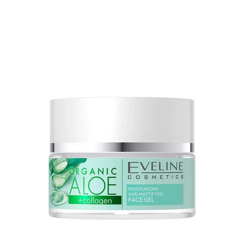 Eveline Organic Aloe + Collagen Moisturizing Vegan Gel for Normal and Combination Skin 50ml