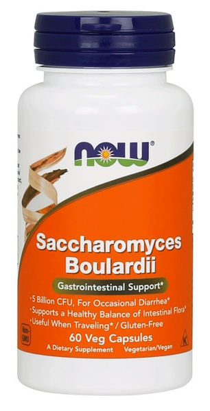 Now Foods Saccharomyces Boulardii Wspiera Układ Pokarmowy 60 Kapsułek
