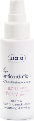 Ziaja Jagody Acai Ekspresowe Wygładzająco - Ujędrniające Serum do Twarzy Szyi dla Skóry Wrażliwej Matowej 50ml
