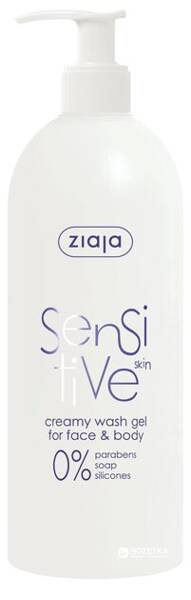 Ziaja Sensitive Żel Myjący do Ciała i Twarzy dla Skóry Wrażliwej 400ml