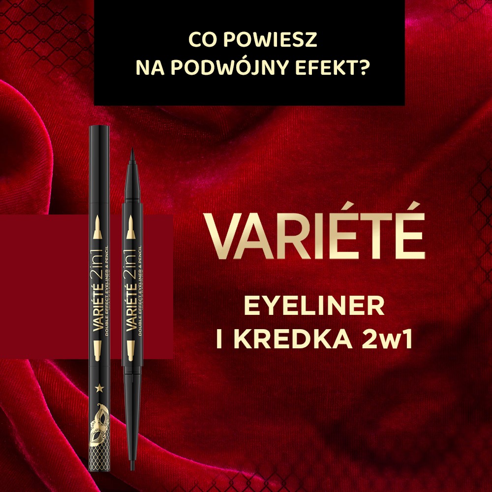 Eveline Variete Eyeliner and Pencil Double Effect 2in1 Ultra Black 1 Piece