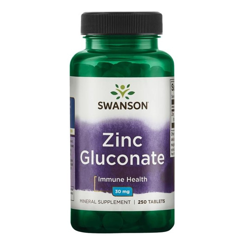 Swanson Zinc Gluconate Cynk 30mg 250 Tabletek