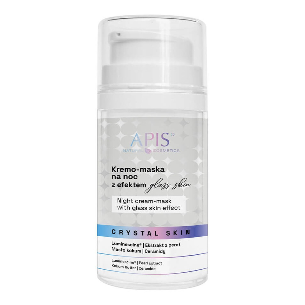 Apis Crystal Skin Night Cream-Mask with Glass Skin Effect for Dry Matte Skin 50ml