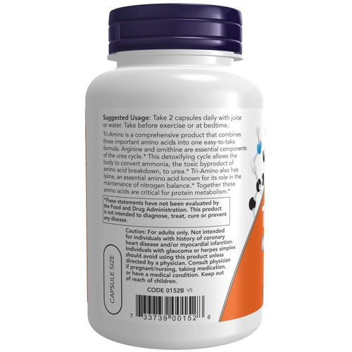 Now Foods Tri-Amino Protein Metabolism Support 120 Capsules