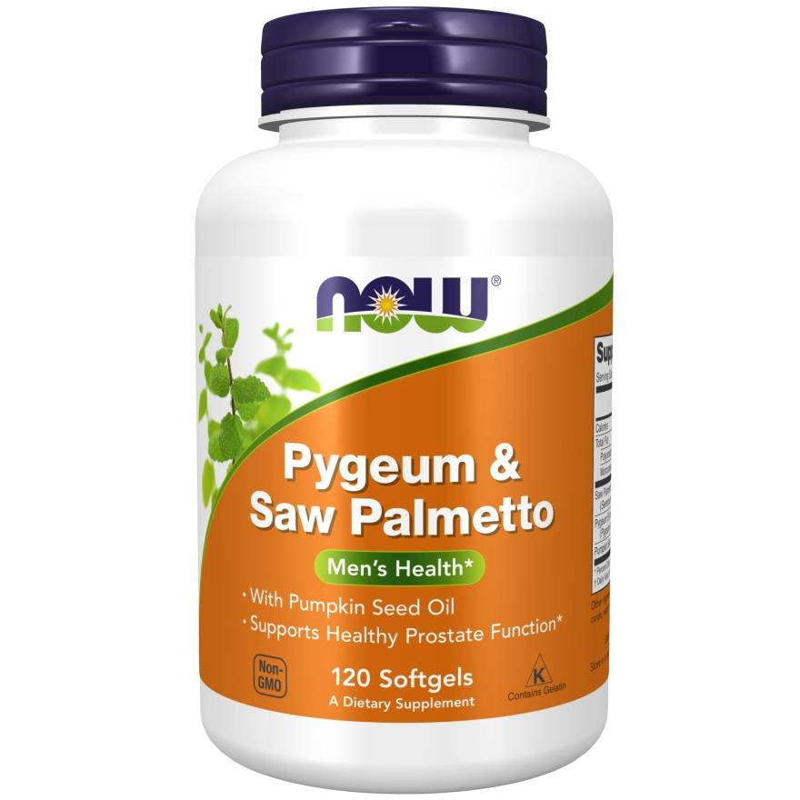 Now Foods Pygeum & Saw Palmetto Wspomaga Układ Moczowy 120 Kapsułek