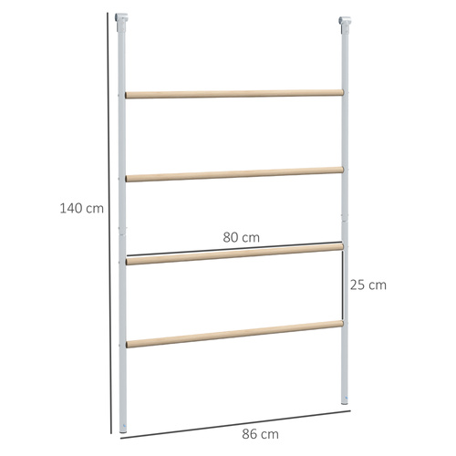 PawHut Chicken Perch for Coop, Wooden and Galvanised Steel Roosting Bar Jungle Gym, Chicken Roosting Ladder for Backyard Farm