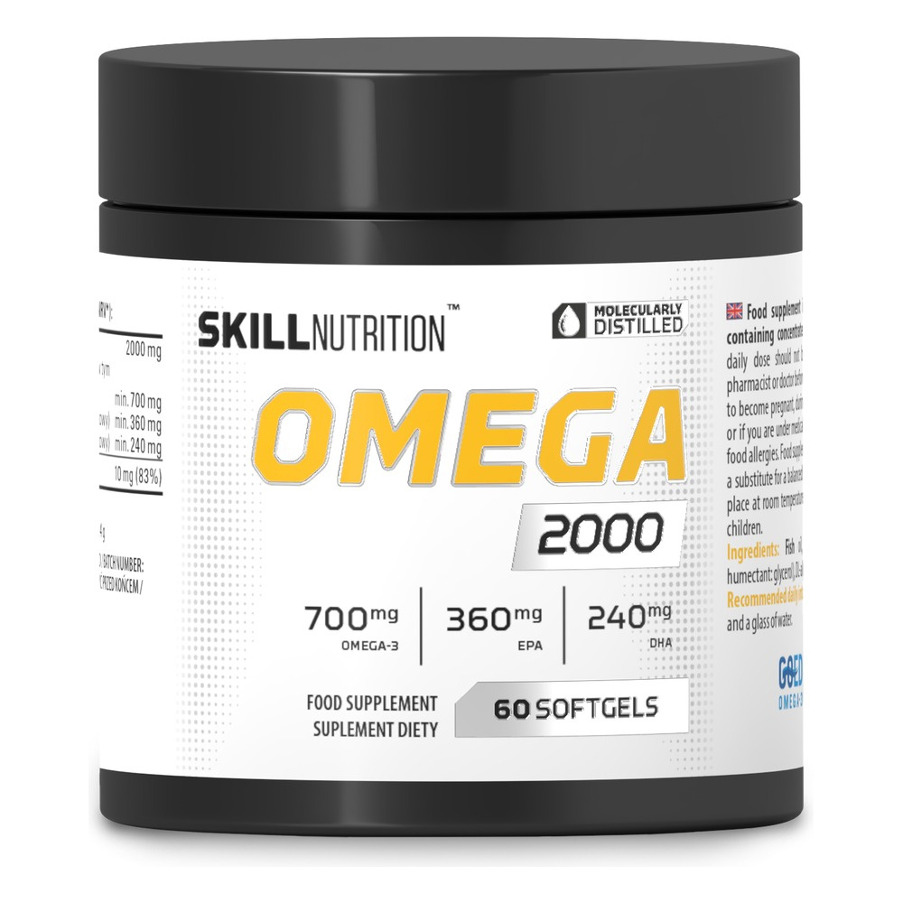 Skill Nutrition Omega 2000 Wysoka Dawka Kwasów Tłuszczowych 60 Kapsułek