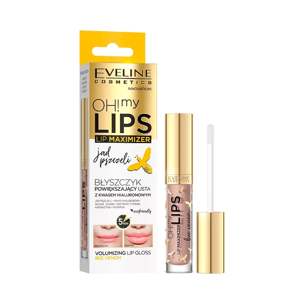 Eveline Oh My Lips Lip Maximizer Błyszczyk Powiększający Usta Jad Pszczeli 4,5 ml