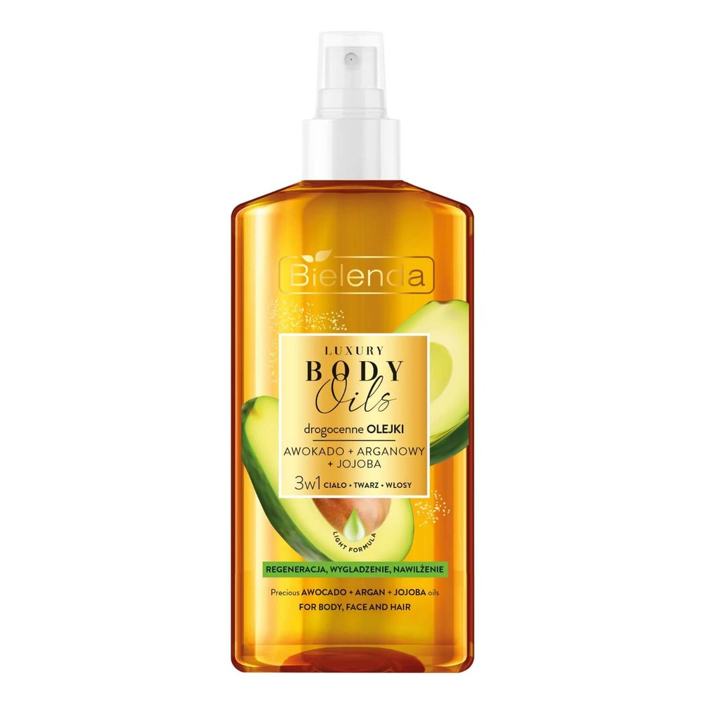 Bielenda Luxury Body Oils Precious Avocado + Argan + Jojoba Oils 3in1 for Body Face and Hair 150ml