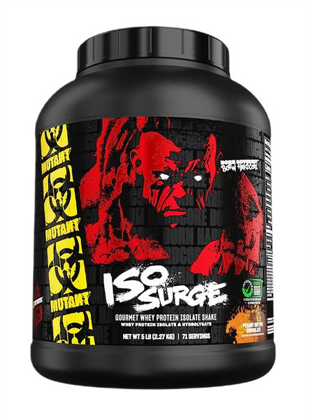 Mutant Iso Surge Whey Protein Isolate and Hydrolysate for Athletes Peanut Butter Chocolate 2270g
