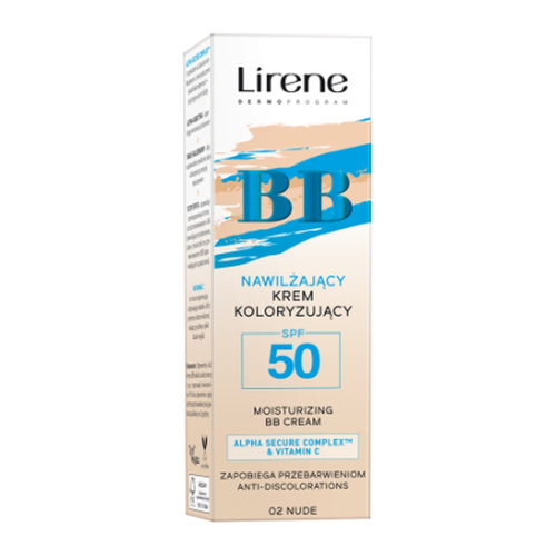 Lirene BB Nawilżający Krem Koloryzujący SPF50 Nr 02 Nude 30ml