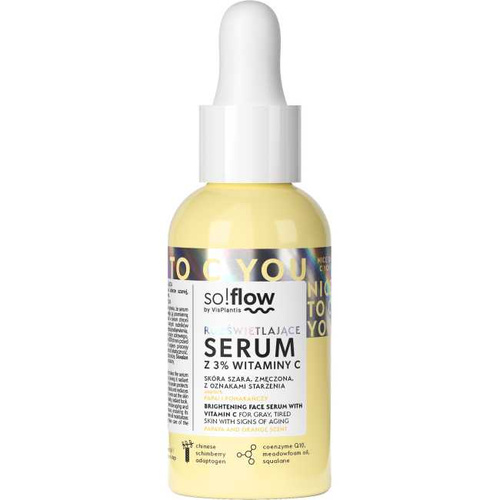 So!Flow Rozświetlające Serum Olejowe z 3% Witaminą C dla Skóry Szarej 30ml Best Before 17.10.26