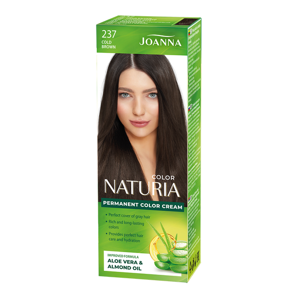 Joanna Naturia Permanent Hair Color Dye Care Shine No. 237 Cool Brown 100ml