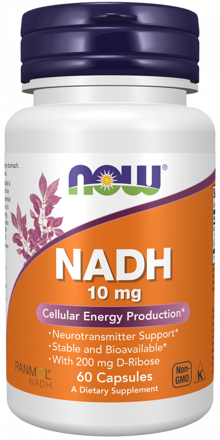 Now Foods NADH 10mg Supports Memory & Concentration 60 Capsules
