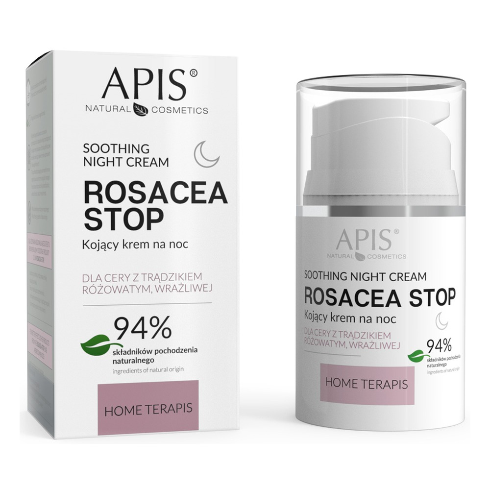 Apis Home terApis Rosacea Stop Soothing Night Cream for Sensitive and Irritated Skin 50ml