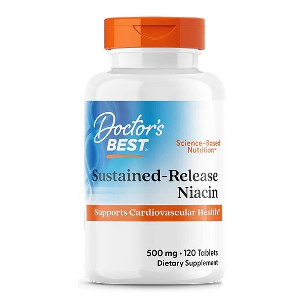 Doctor's Best Niacyna o przedłużonym uwalnianiu, 500mg Tabletki 120 tabletek