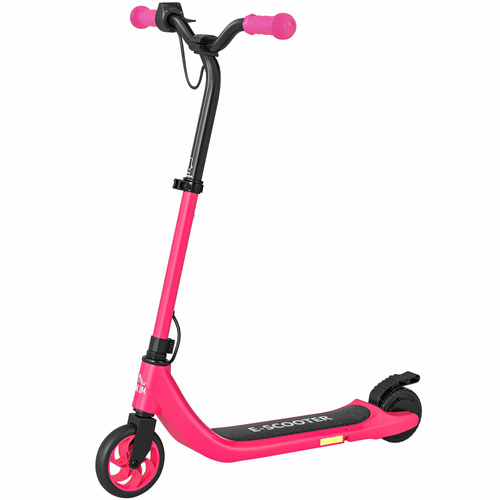 HOMCOM Electric Scooter for Kids 6+, Foldable E Scooter, Up to 8 KM/H, Maximum Range 6 KM, Adjustable Height, Pink
